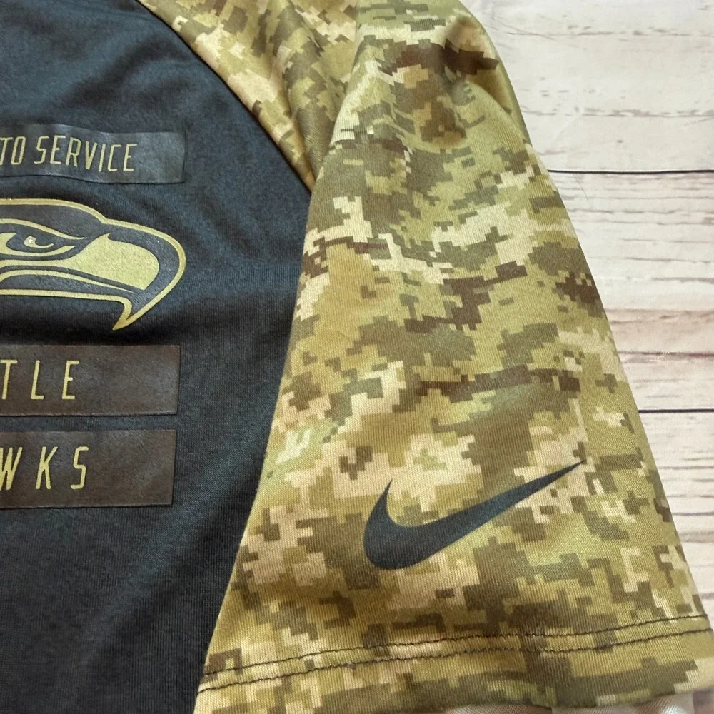 Nike‎ Seattle Seahawks NFL Salute to Service On Field Shirt Men's Size Medium